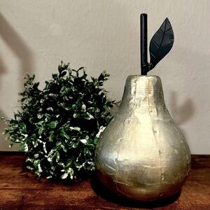 Silver Decorative Pear Home‎ Decorative Figurine Sculpture